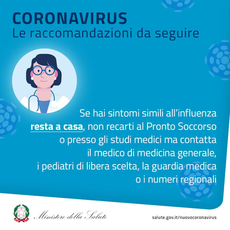 Coronavirus: raccomandazioni 