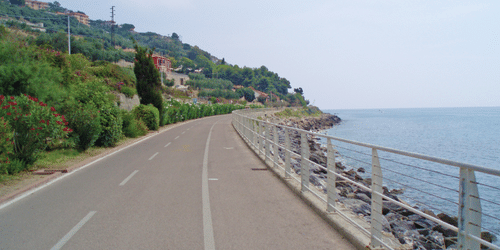 pista ciclabile liguria